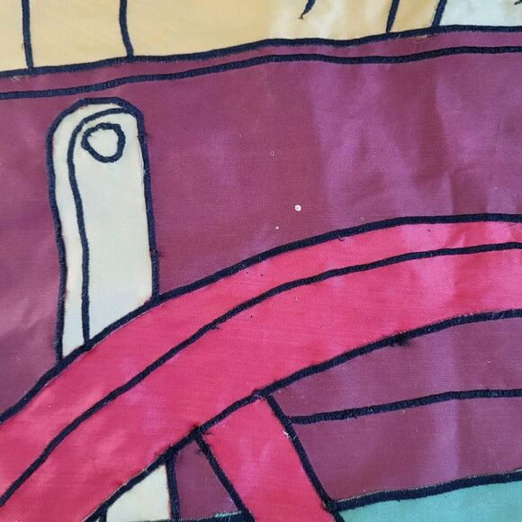 Vintage Halloween Pumpkin Nylon Garden Flag Les Fleurs Outdoor Hanging 40" x 28" - Picture 8 of 8